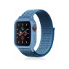 Newface Apple Watch 38mm Hasırlı Cırtcırtlı Kasalı Kordon - Mavi