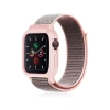 Newface Apple Watch 38mm Hasırlı Cırtcırtlı Kasalı Kordon - Pembe