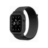 Newface Apple Watch 38mm Hasırlı Cırtcırtlı Kasalı Kordon - Siyah