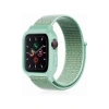 Newface Apple Watch 38mm Hasırlı Cırtcırtlı Kasalı Kordon - Turkuaz