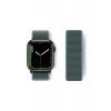 Newface Apple Watch 38mm Hasırlı Cırtcırtlı Kordon - Mavi-yeşil