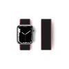 Newface Apple Watch 38mm Hasırlı Cırtcırtlı Kordon - Pembe-siyah