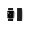 Newface Apple Watch 38mm Hasırlı Cırtcırtlı Kordon - Siyah