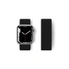 Newface Apple Watch 38mm Hasırlı Cırtcırtlı Kordon - Siyah