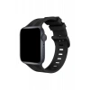 Newface Apple Watch 38mm Kr408 Çizgili Silikon Kordon - Siyah