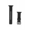 Newface Apple Watch 38mm Kr408 Çizgili Silikon Kordon - Siyah