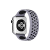 Newface Apple Watch 42mm Ayarlı Delikli Silikon Kordon - Gri-siyah