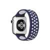 Newface Apple Watch 42mm Ayarlı Delikli Silikon Kordon - Lacivert-beyaz
