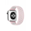 Newface Apple Watch 42mm Ayarlı Delikli Silikon Kordon - Pembe-beyaz
