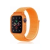 Newface Apple Watch 42mm Hasırlı Cırtcırtlı Kasalı Kordon - Turuncu