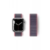 Newface Apple Watch 42mm Hasırlı Cırtcırtlı Kordon - Pembe