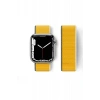 Newface Apple Watch 42mm Hasırlı Cırtcırtlı Kordon - Sarı
