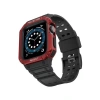 Newface Apple Watch 42mm Kr401 Silikon Kordon - Siyah-kırmızı