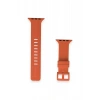Newface Apple Watch 42mm Kr408 Çizgili Silikon Kordon - Turuncu