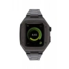 Newface Apple Watch 44mm Metal Petek Kasalı Kordon - Siyah