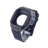 Newface Apple Watch 45mm Kr402 Metal Kasa Silikon Kordon - Siyah
