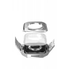 Newface Apple Watch 45mm Metal Petek Kasalı Kordon - Gümüş