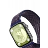 Newface Huawei Fit 4 Hasırlı Cırtcırtlı Kordon - Mavi-Beyaz