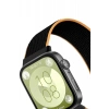 Newface Huawei Fit 4 Hasırlı Cırtcırtlı Kordon - Siyah-Turuncu