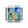 Newface Huawei P Smart 2021 Kılıf Sofya Yüzüklü Silikon Kapak - Yeşil