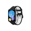 Newface Huawei Watch Fit 2 Spor Delikli Kordon - Siyah-beyaz