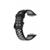 Newface Huawei Watch Fit 2 Spor Delikli Kordon - Siyah-gri