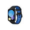 Newface Huawei Watch Fit 2 Spor Delikli Kordon - Siyah-mavi