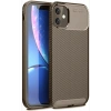Newface iPhone 11 Kılıf Auto Focus Karbon Kapak - Kahverengi