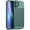 Newface iPhone 11 Kılıf Auto Focus Karbon Kapak - Koyu Yeşil