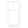 Newface iPhone 12 Kılıf Kart Şeffaf Silikon - Şeffaf