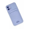Newface iPhone 12 Kılıf Kelvin Kartvizitli Silikon - Lila
