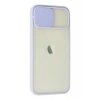 Newface iPhone 12 Kılıf Palm Buzlu Kamera Sürgülü Silikon - Lila