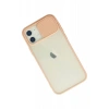 Newface iPhone 12 Kılıf Palm Buzlu Kamera Sürgülü Silikon - Pembe