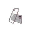 Newface iPhone 12 Mini Kılıf Miami Şeffaf Silikon - Açık Mor