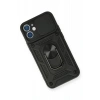 Newface iPhone 12 Mini Kılıf Pars Lens Yüzüklü Silikon - Siyah