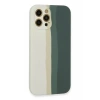 Newface iPhone 12 Pro Kılıf Ebruli Lansman Silikon - Beyaz-Gri