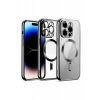 Newface iPhone 12 Pro Kılıf Kross Magneticsafe Kapak - Gümüş