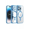 Newface iPhone 12 Pro Kılıf Kross Magneticsafe Kapak - Sierra Blue