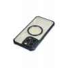 Newface iPhone 12 Pro Kılıf Prag Magneticsafe Kapak - Lacivert