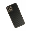 Newface iPhone 12 Pro Max Kılıf Coco Karbon Silikon - Siyah