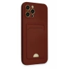 Newface iPhone 12 Pro Max Kılıf Kelvin Kartvizitli Silikon - Bordo