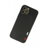 Newface iPhone 12 Pro Max Kılıf Loop Deri Silikon - Siyah