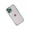 Newface iPhone 12 Pro Max Kılıf Razer Lensli Silikon - Yeşil