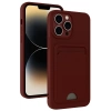 Newface iPhone 13 Pro Kılıf Kelvin Kartvizitli Silikon - Bordo