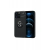 Newface iPhone 13 Pro Max Kılıf Range Yüzüklü Silikon - Siyah