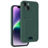 Newface iPhone 14 Kılıf Kelvin Kartvizitli Silikon - Koyu Yeşil