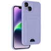 Newface iPhone 14 Kılıf Kelvin Kartvizitli Silikon - Lila