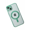Newface iPhone 14 Plus Kılıf Magneticsafe Lazer Silikon - Haki Yeşil