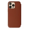 Newface iPhone 14 Pro Max Kılıf Dolpin Kapaklı - Kahverengi