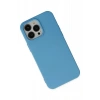 Newface iPhone 14 Pro Max Kılıf Nano içi Kadife Silikon - Mavi